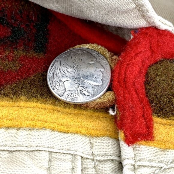 Baby Gap Jacket Indian Head Nickel Blanket 2-3T 100% Cotton - Picture 3 of 7